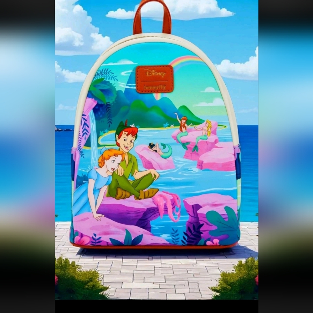 Loungefly Disney Peter Pan Backpack - Blue and Pink